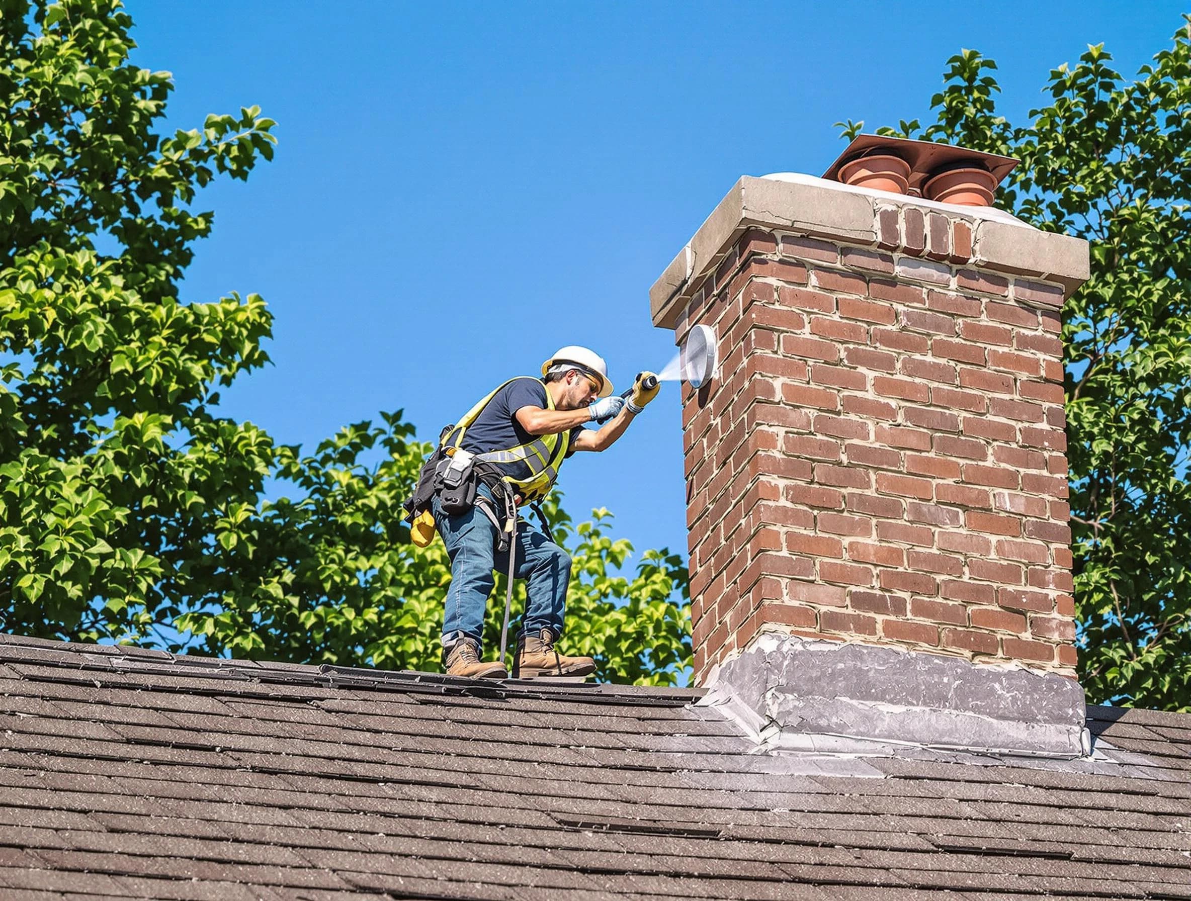 Lawrence Chimney Sweep performing an inspection with advanced tools in Lawrence, MA