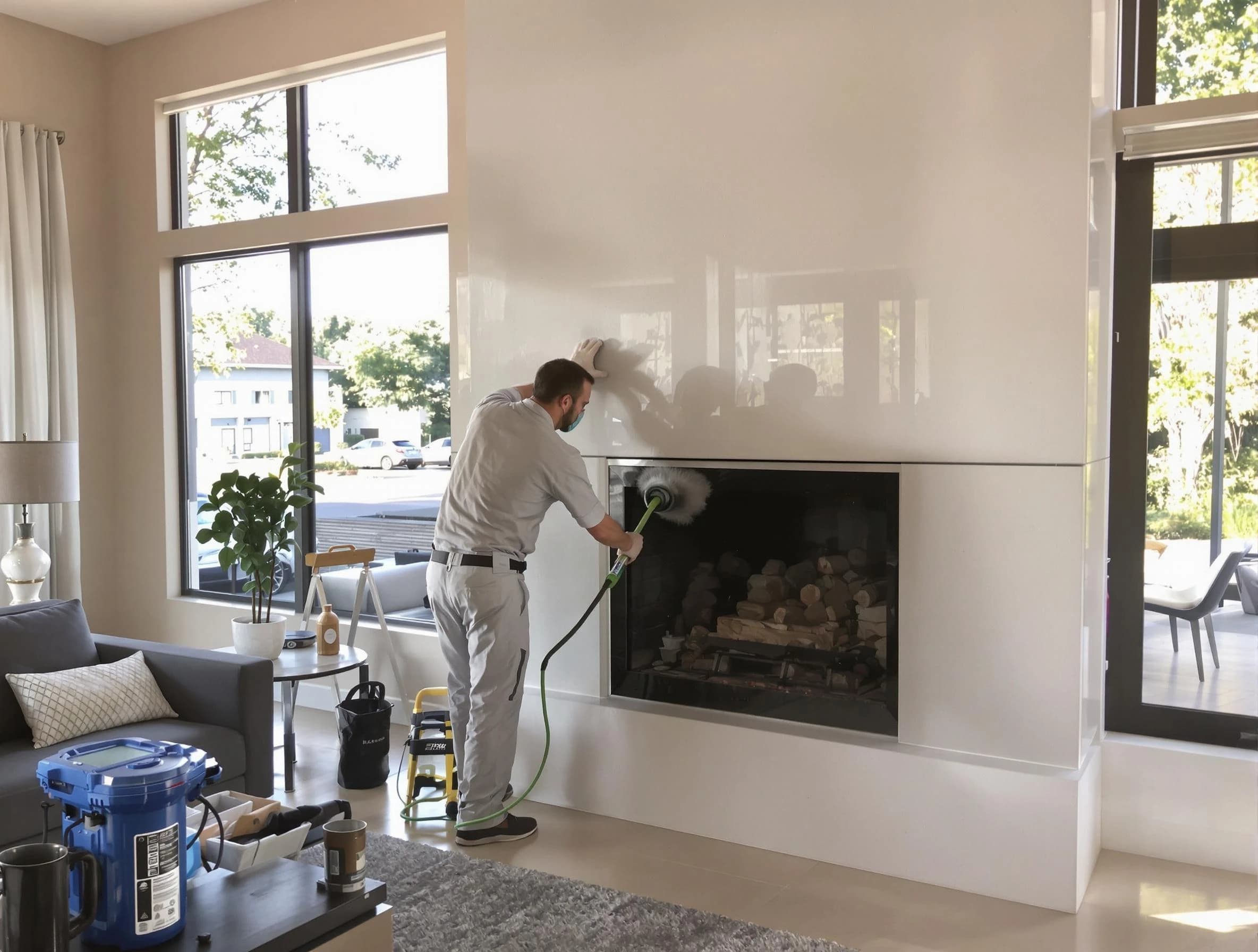 Lawrence Chimney Sweep performing thorough soot removal in Lawrence, MA